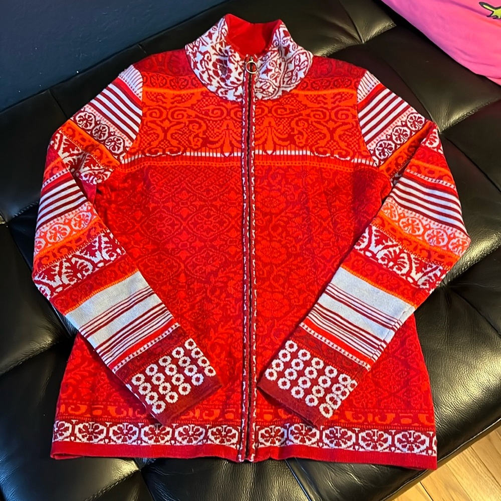 Icelandic Design Merino Wool Zip Up Cardigan Sweater